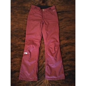 The North Face Burgundy Snow Pants